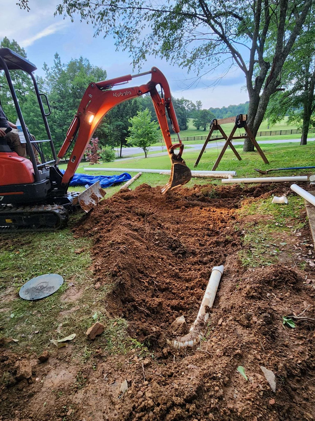 SFI Environmental crew performing septic and wastewater work at a job site in North Alabama