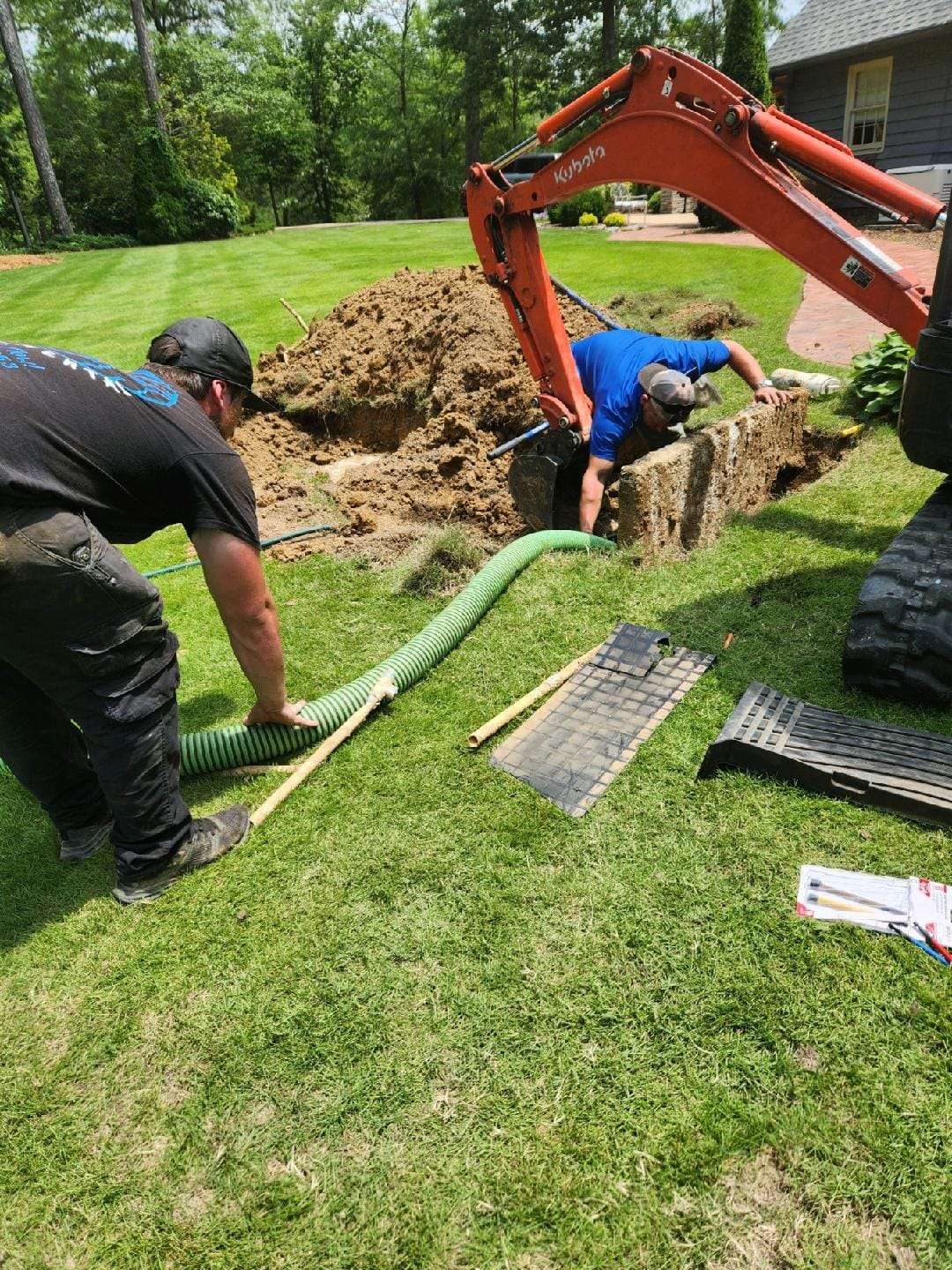 SFI Environmental crew performing septic and wastewater work at a job site in North Alabama