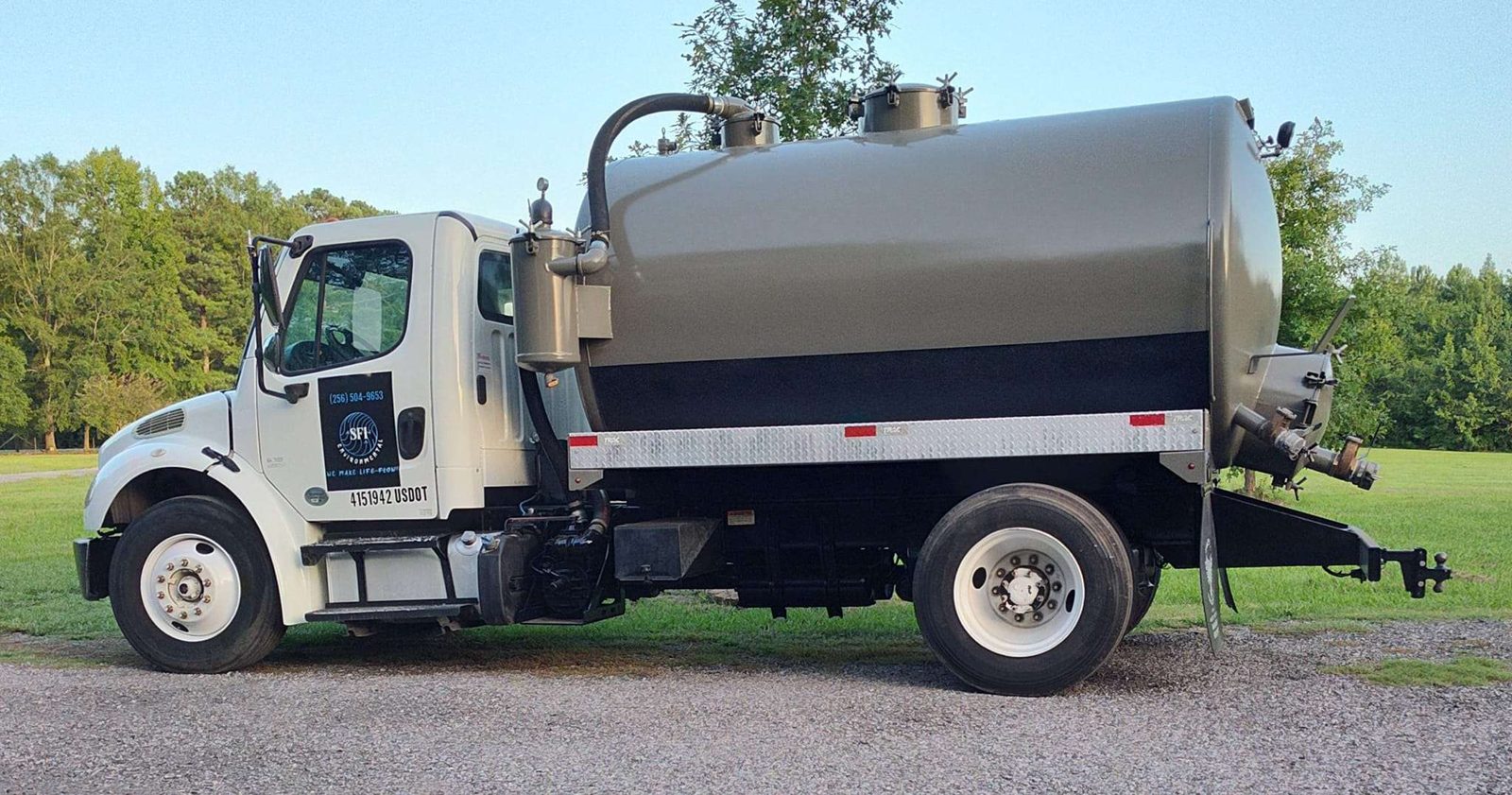 SFI Environmental crew performing septic and wastewater work at a job site in North Alabama