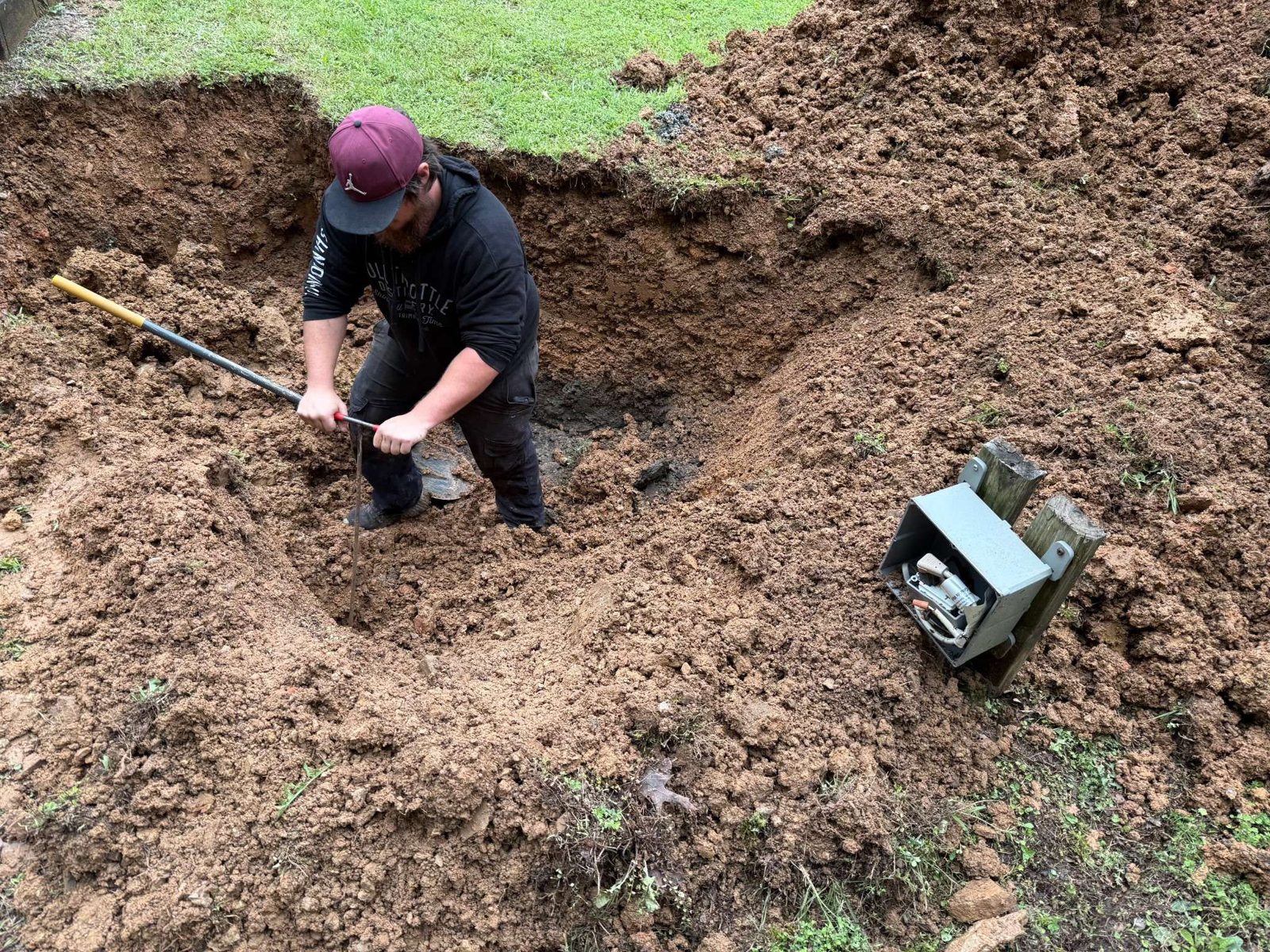 SFI Environmental crew performing septic and wastewater work at a job site in North Alabama