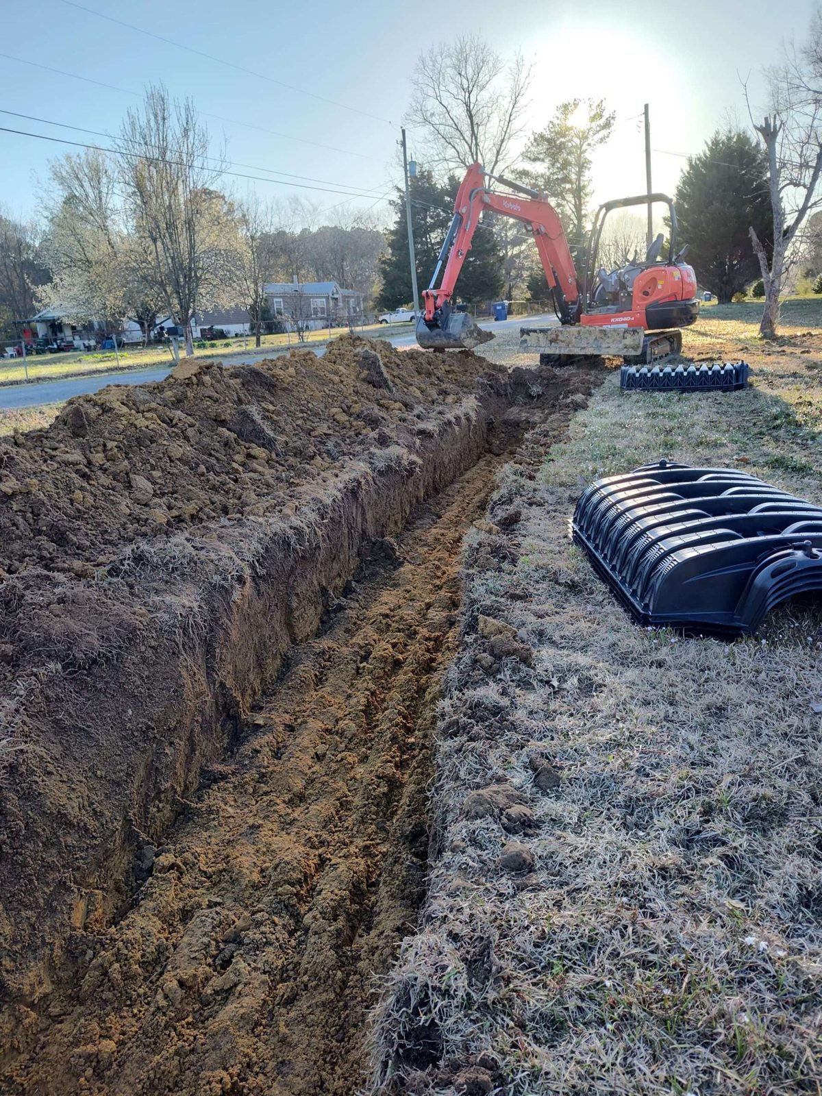 SFI Environmental crew performing septic and wastewater work at a job site in North Alabama