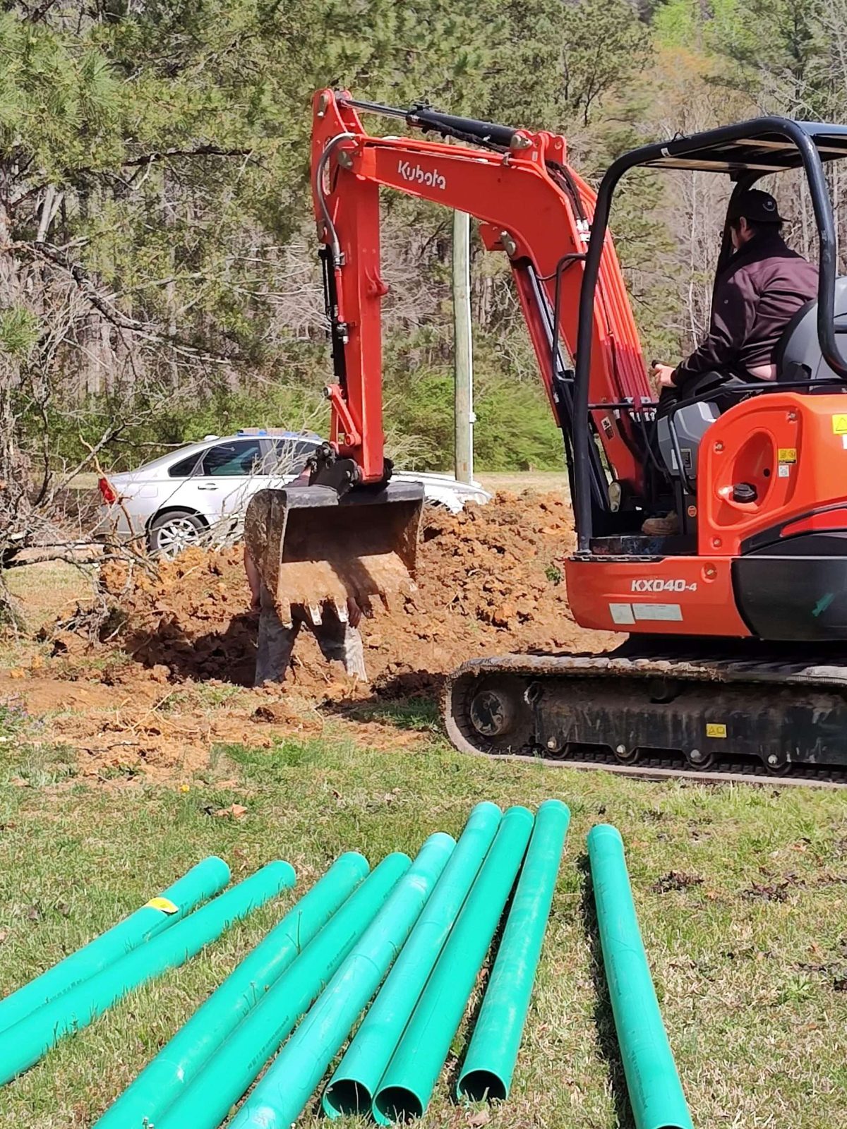 SFI Environmental crew performing septic and wastewater work at a job site in North Alabama