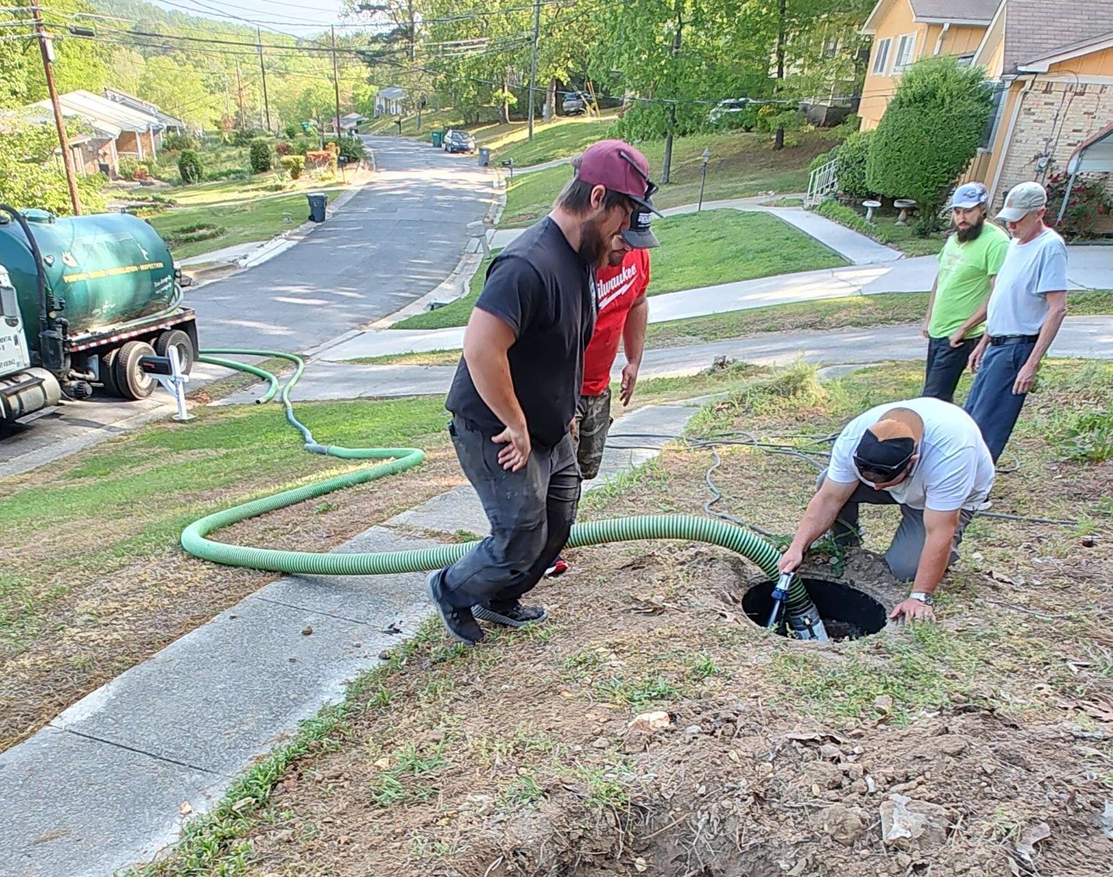 SFI Environmental crew performing septic and wastewater work at a job site in North Alabama