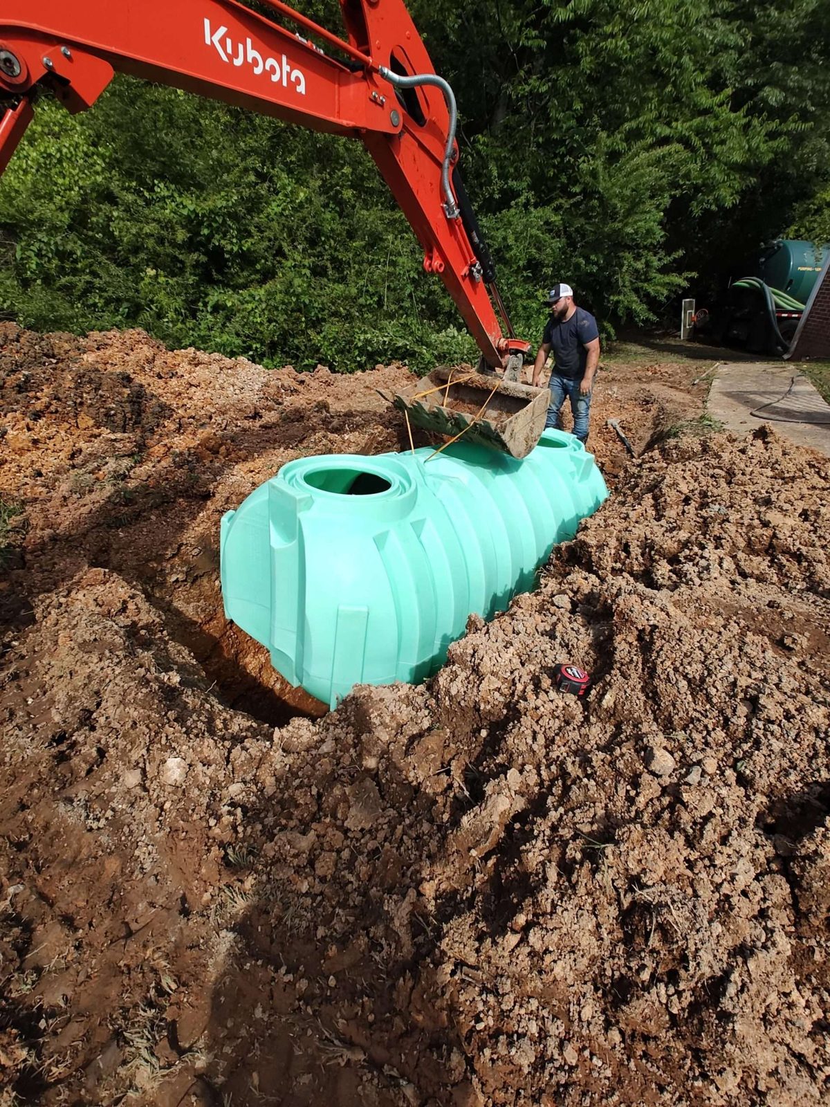 SFI Environmental crew performing septic and wastewater work at a job site in North Alabama